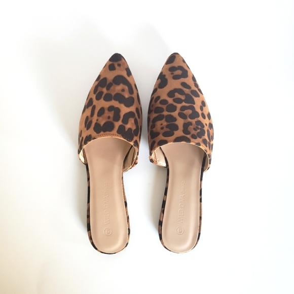 Leopard Print Mules Slip Ons - Picture 7 of 13